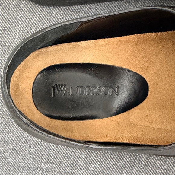 NEW JW Anderson Chain leather loafers Size IT 37 US 7 Back/ Gold - Picture 8 of 13